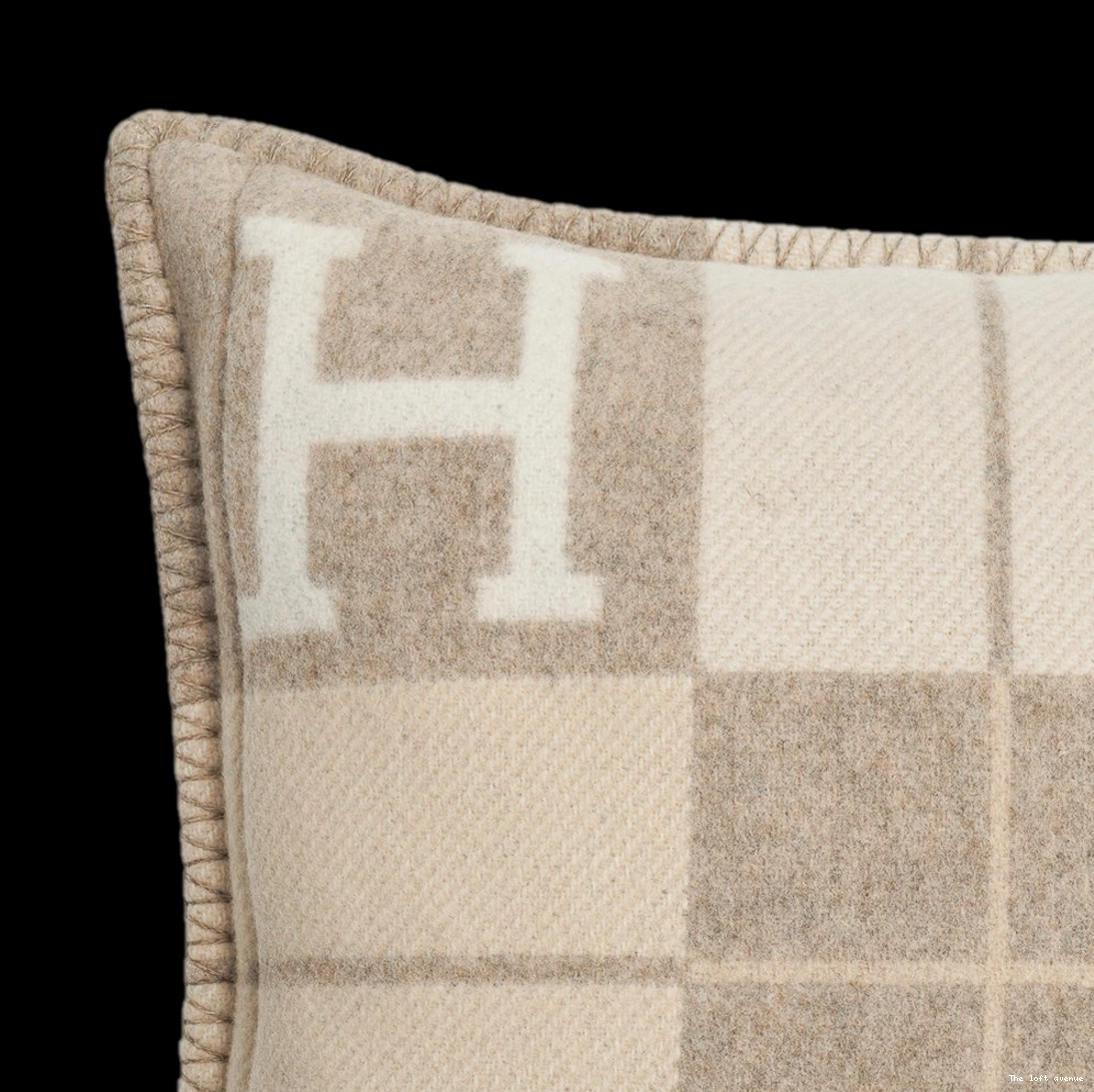PILLOW THROW STRIPE WOOL HERMES 0714